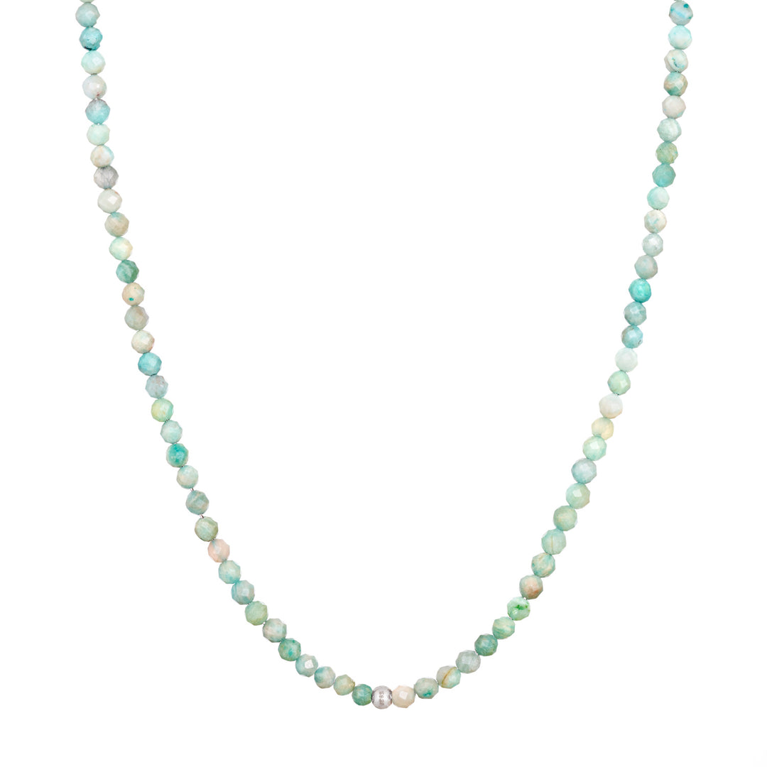 Amazonite Natural Stone Pearl Necklace