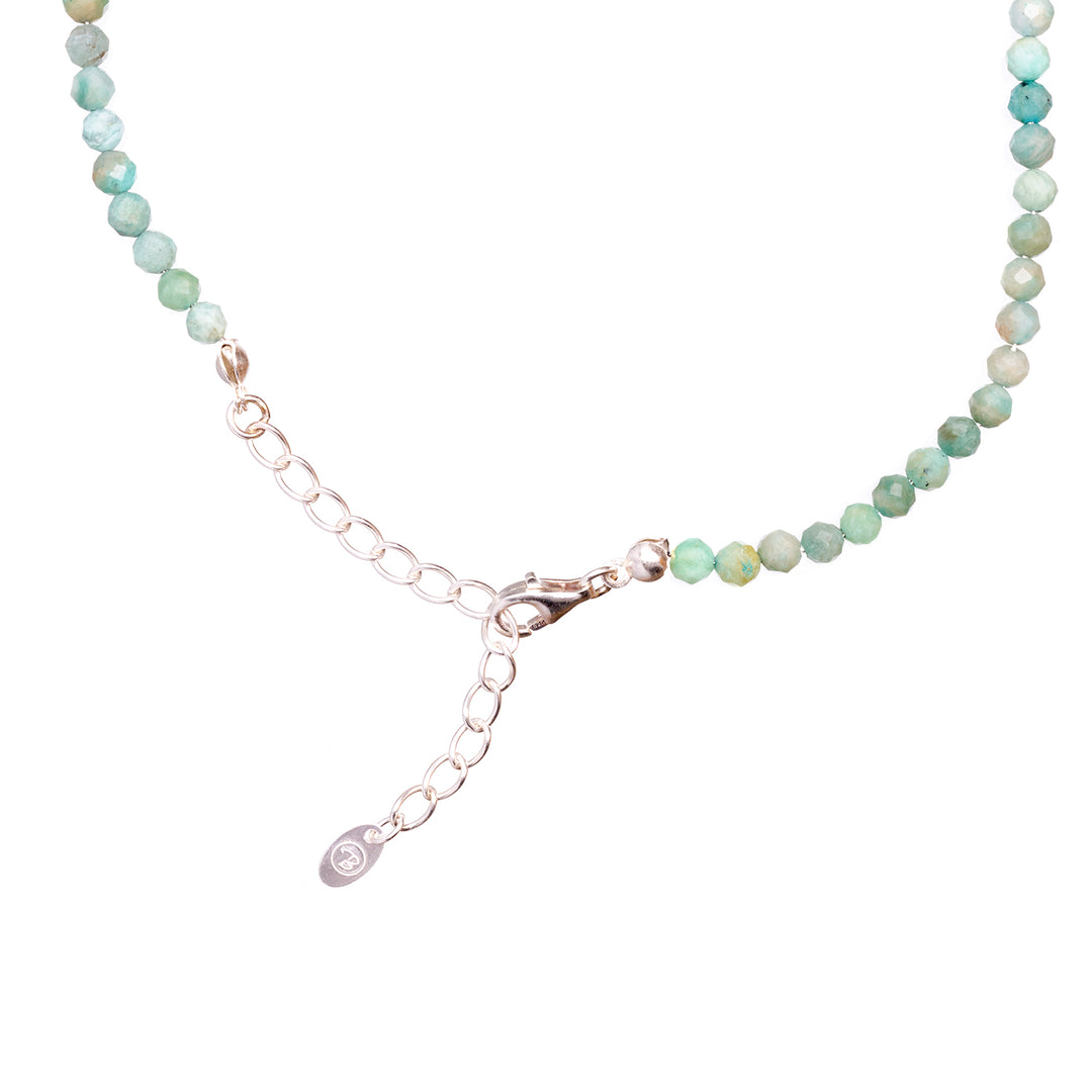 Amazonite Natural Stone Pearl Necklace
