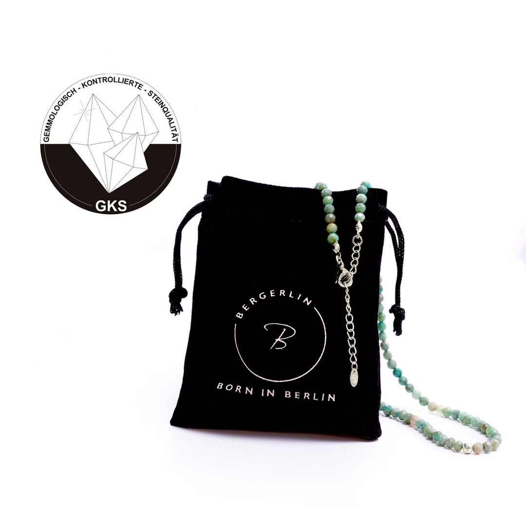 Amazonite Natural Stone Pearl Necklace