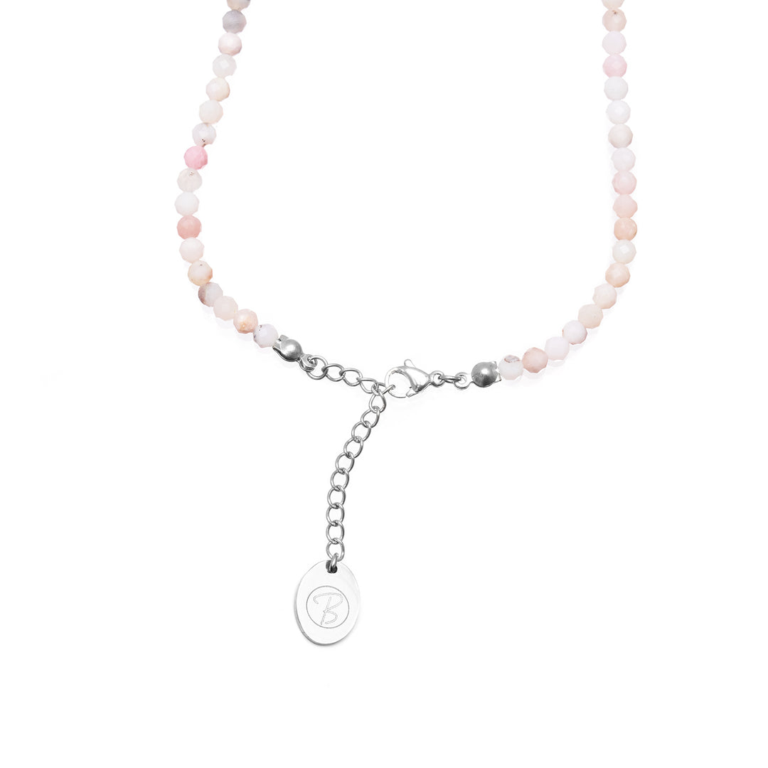 Opal Naturstein Perlen Halskette mit Verschluss