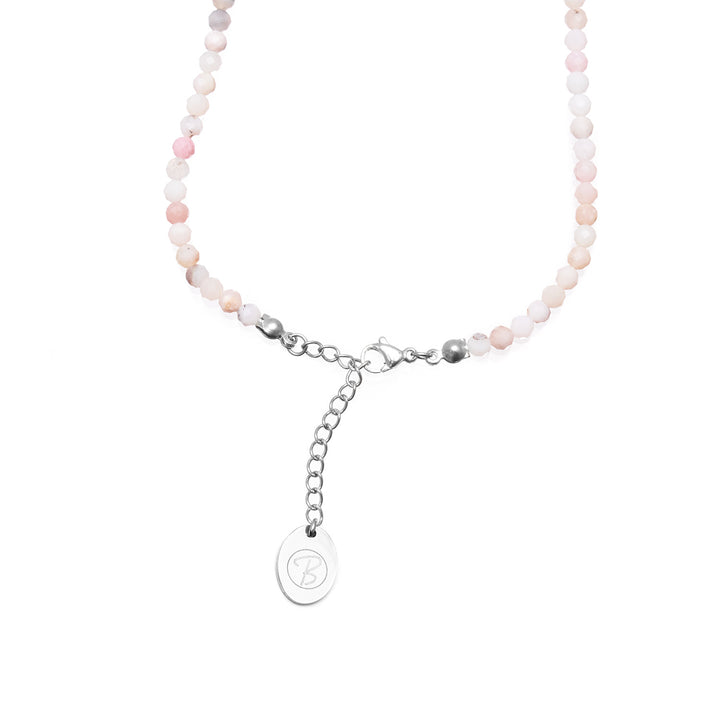Opal Naturstein Perlen Halskette mit Verschluss