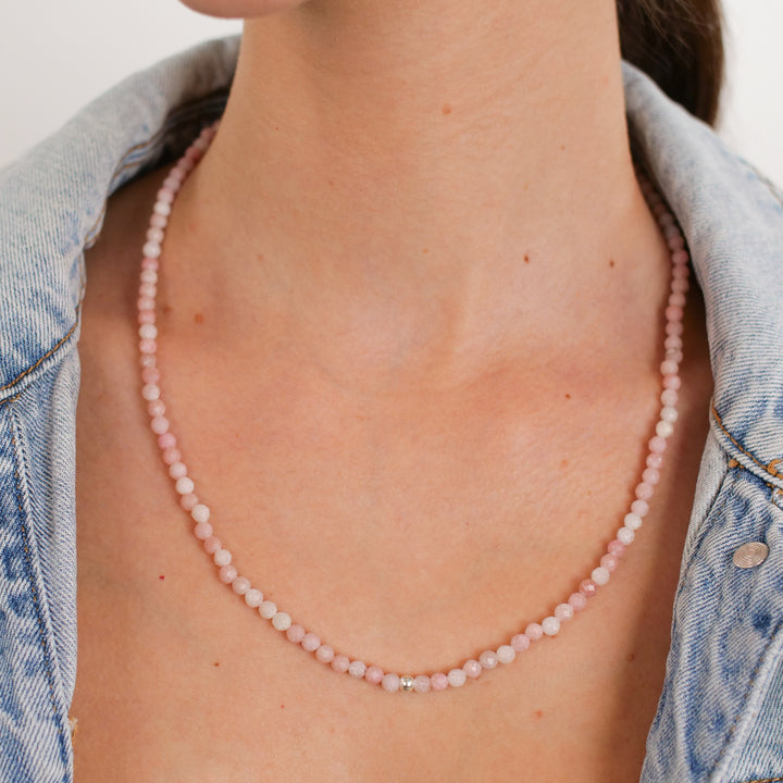 Opal Naturstein Perlen Halskette mit Verschluss
