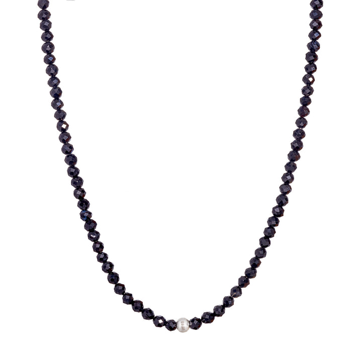 Onyx Natural Stone Pearl Necklace (Agate Color Treated)