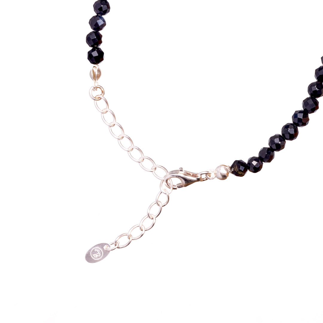 Onyx Natural Stone Pearl Necklace (Agate Color Treated)