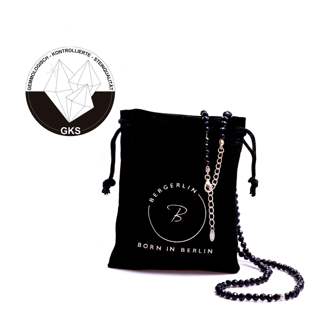 Onyx Natural Stone Pearl Necklace (Agate Color Treated)