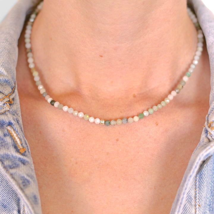 Jade Natural Stone Pearl Necklace