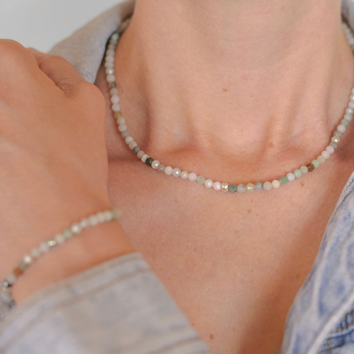 Jade Natural Stone Pearl Necklace