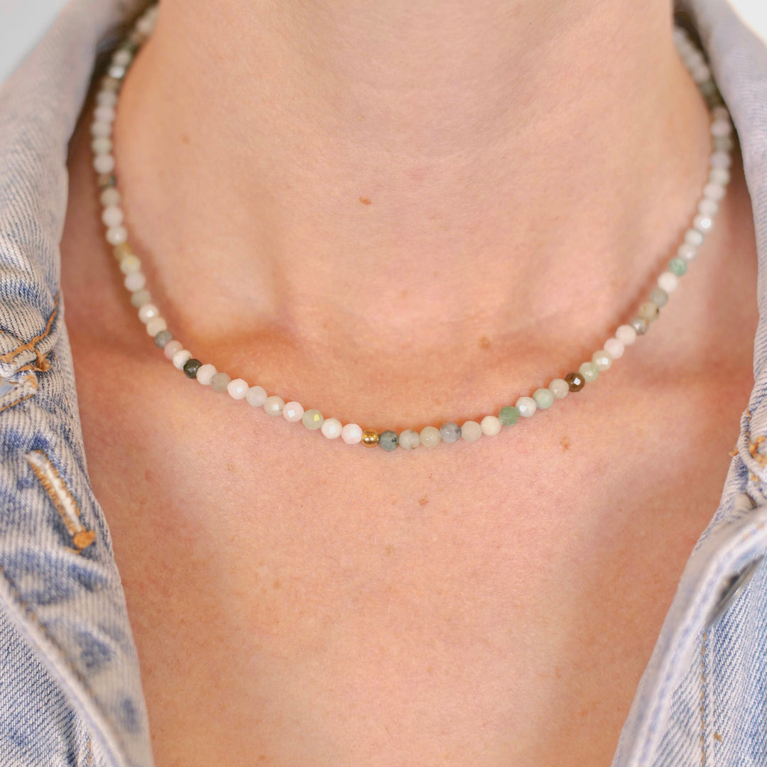 Jade Natural Stone Pearl Necklace