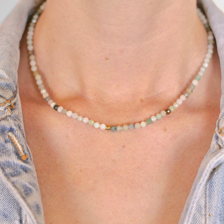 Jade Natural Stone Pearl Necklace