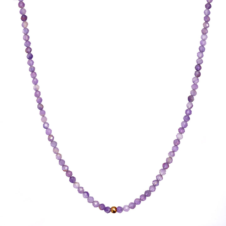 Amethyst Natural Stone Pearl Necklace