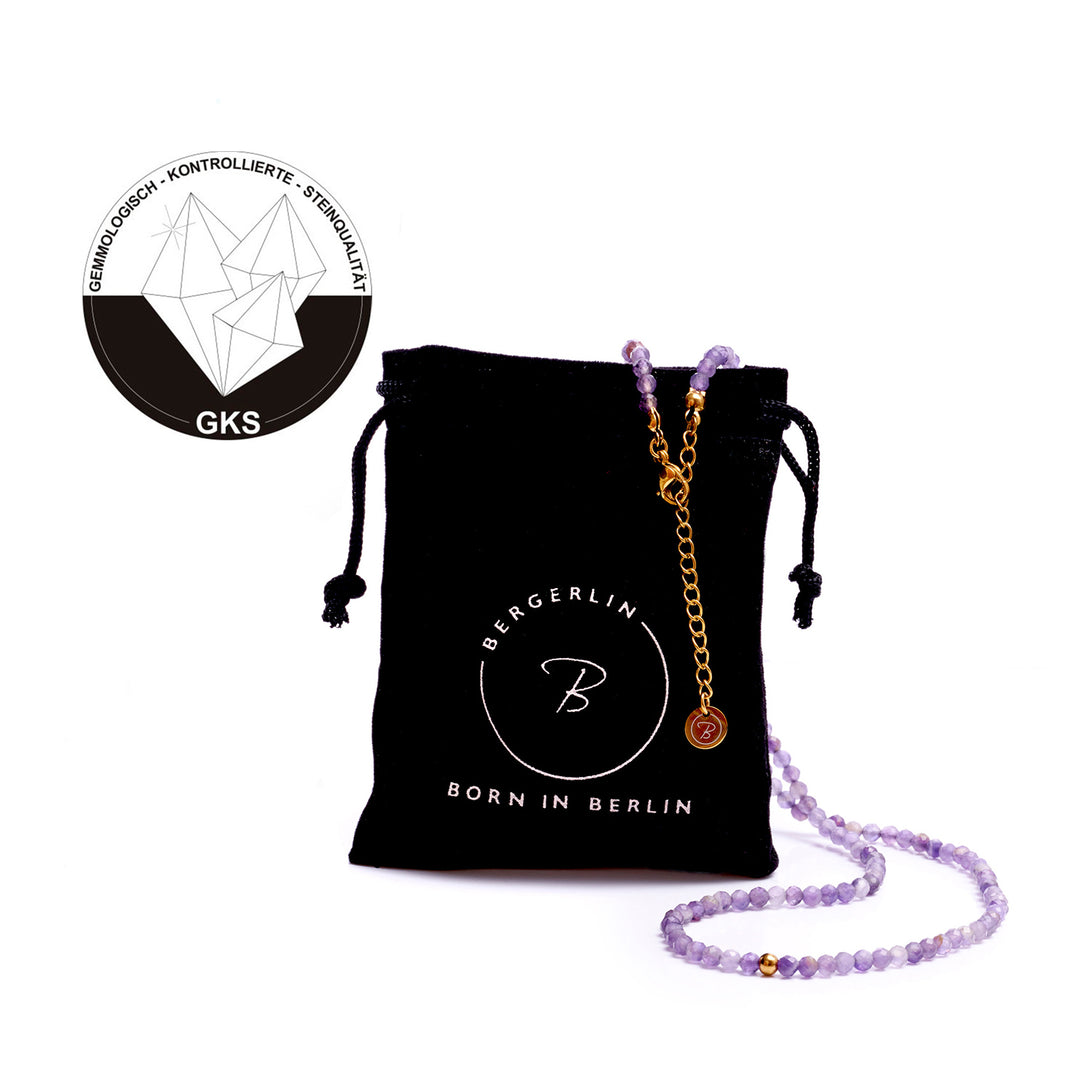 Amethyst Natural Stone Pearl Necklace