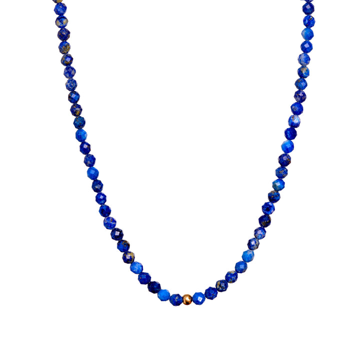 Lapislazuli Natural Stone Pearl Necklace