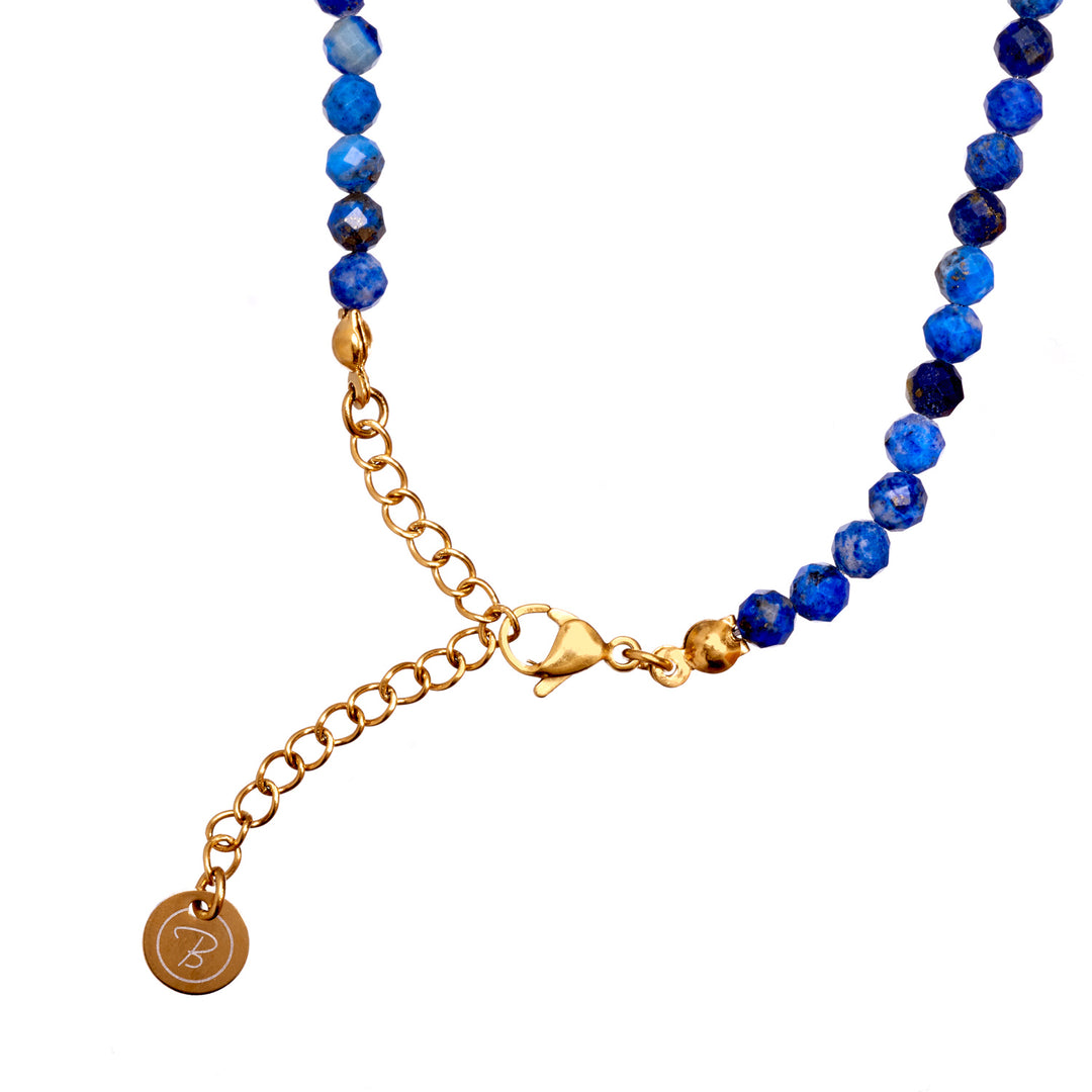 Lapislazuli Natural Stone Pearl Necklace