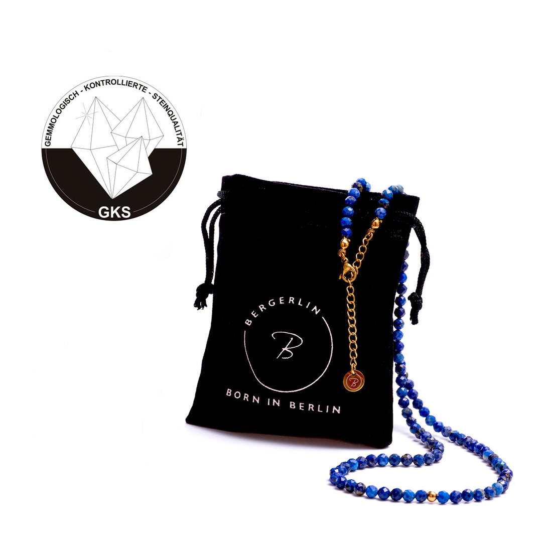 Lapislazuli Natural Stone Pearl Necklace