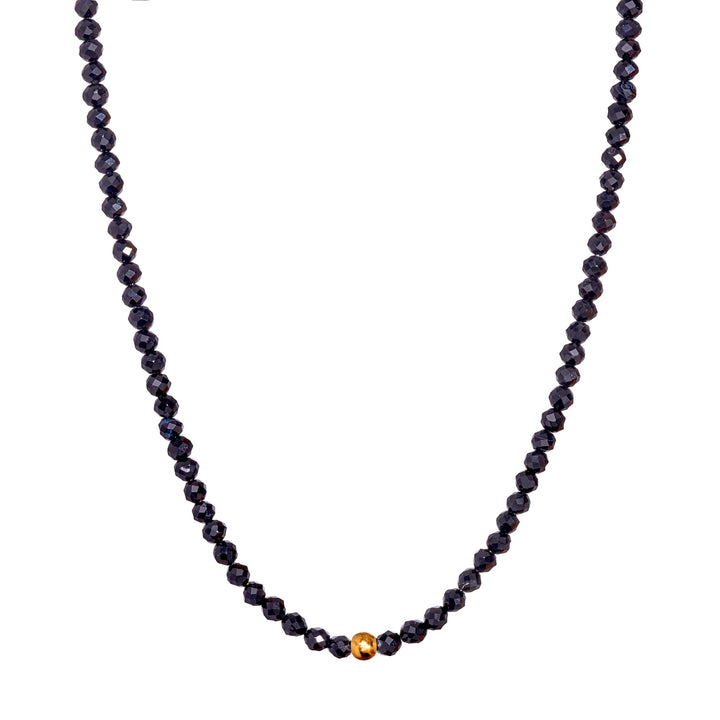 Onyx Natural Stone Pearl Necklace (Agate Color Treated)