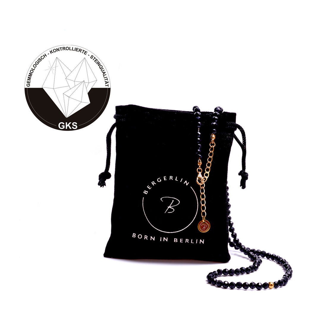 Onyx Natural Stone Pearl Necklace (Agate Color Treated)