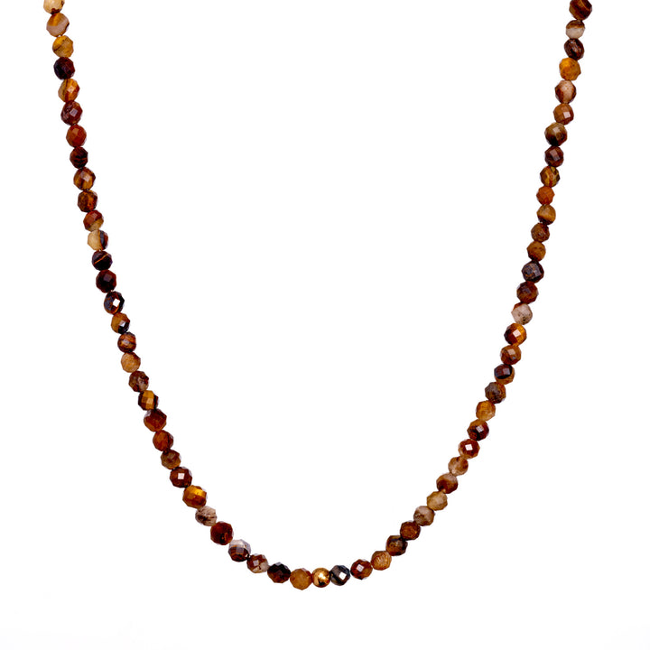 Tiger Eye Natural Stone Pearl Necklace