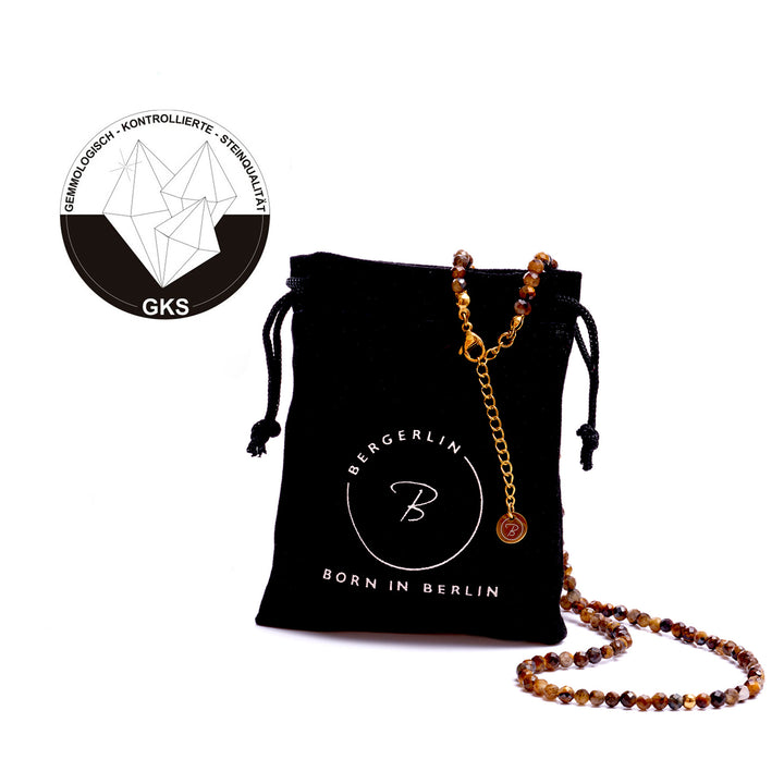 Tiger Eye Natural Stone Pearl Necklace