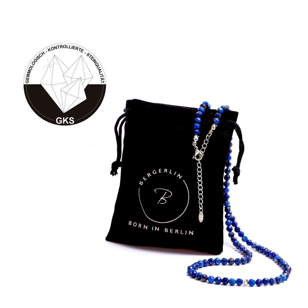 Lapislazuli Natural Stone Pearl Necklace