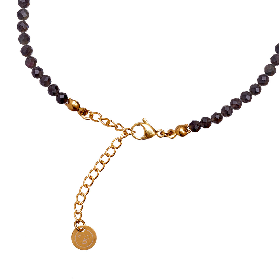 Obsidian Natural Stone Pearl Necklace