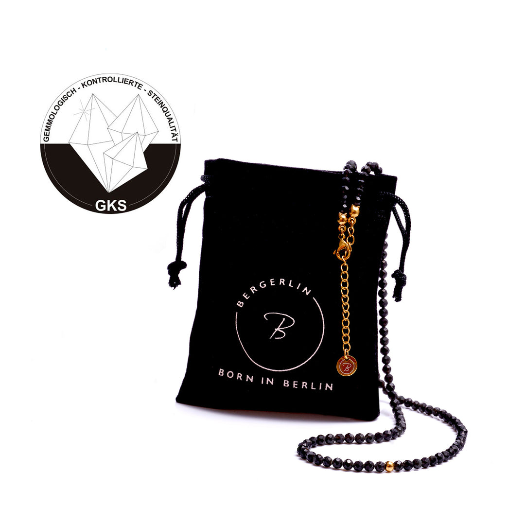 Obsidian Natural Stone Pearl Necklace