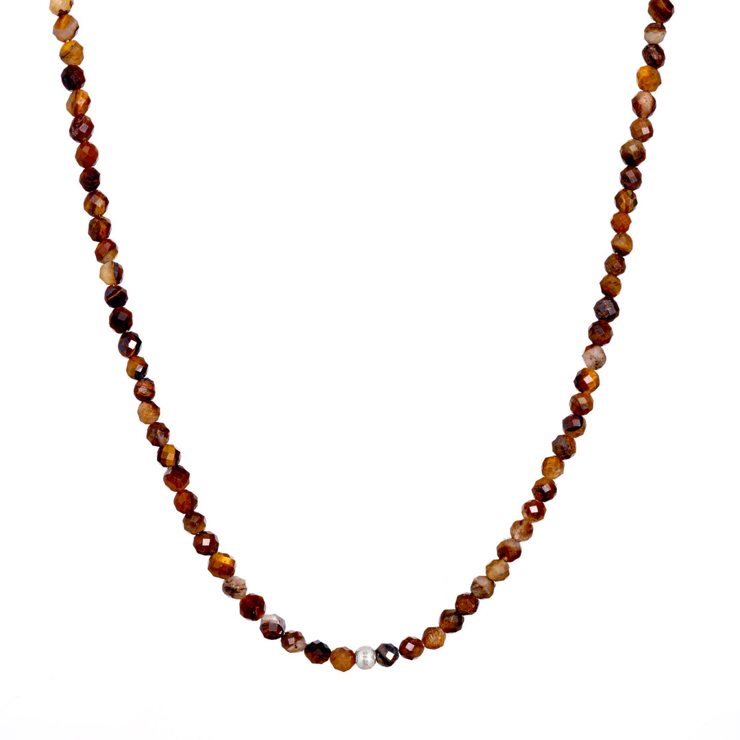 Tiger Eye Natural Stone Pearl Necklace