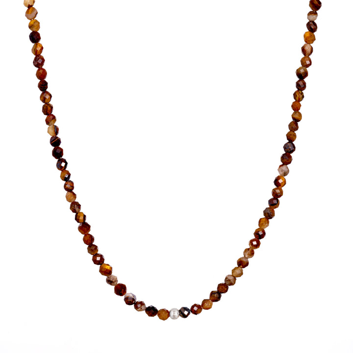 Tiger Eye Natural Stone Pearl Necklace