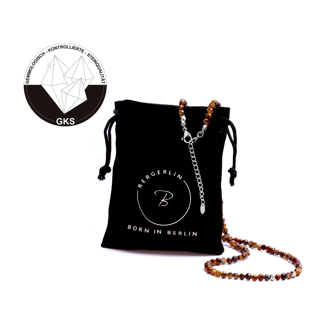 Tiger Eye Natural Stone Pearl Necklace