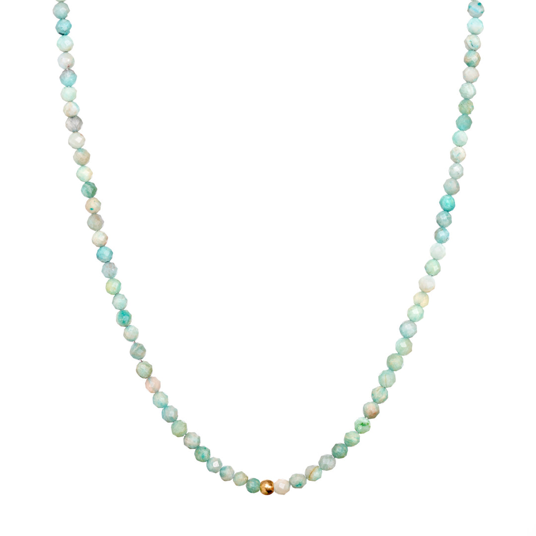 Amazonite Natural Stone Pearl Necklace