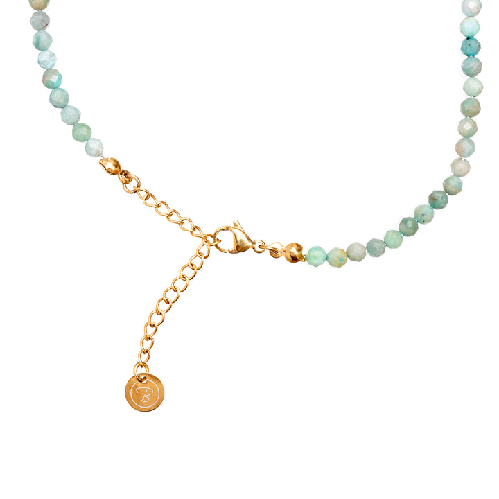 Amazonite Natural Stone Pearl Necklace