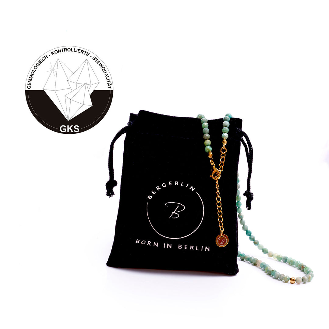 Amazonite Natural Stone Pearl Necklace