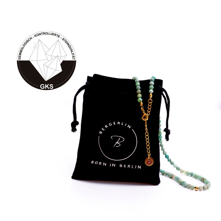 Amazonite Natural Stone Pearl Necklace