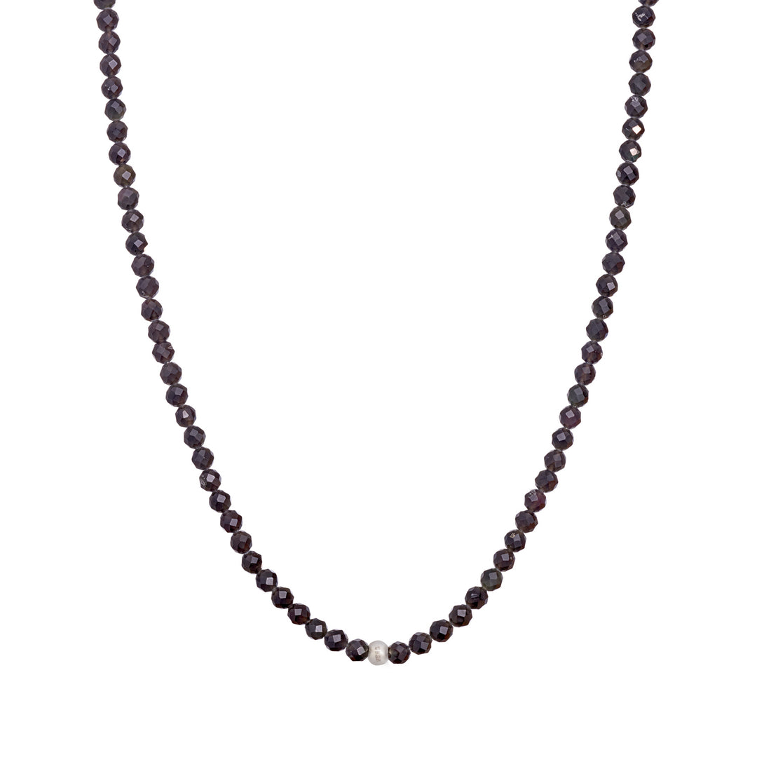 Obsidian Natural Stone Pearl Necklace