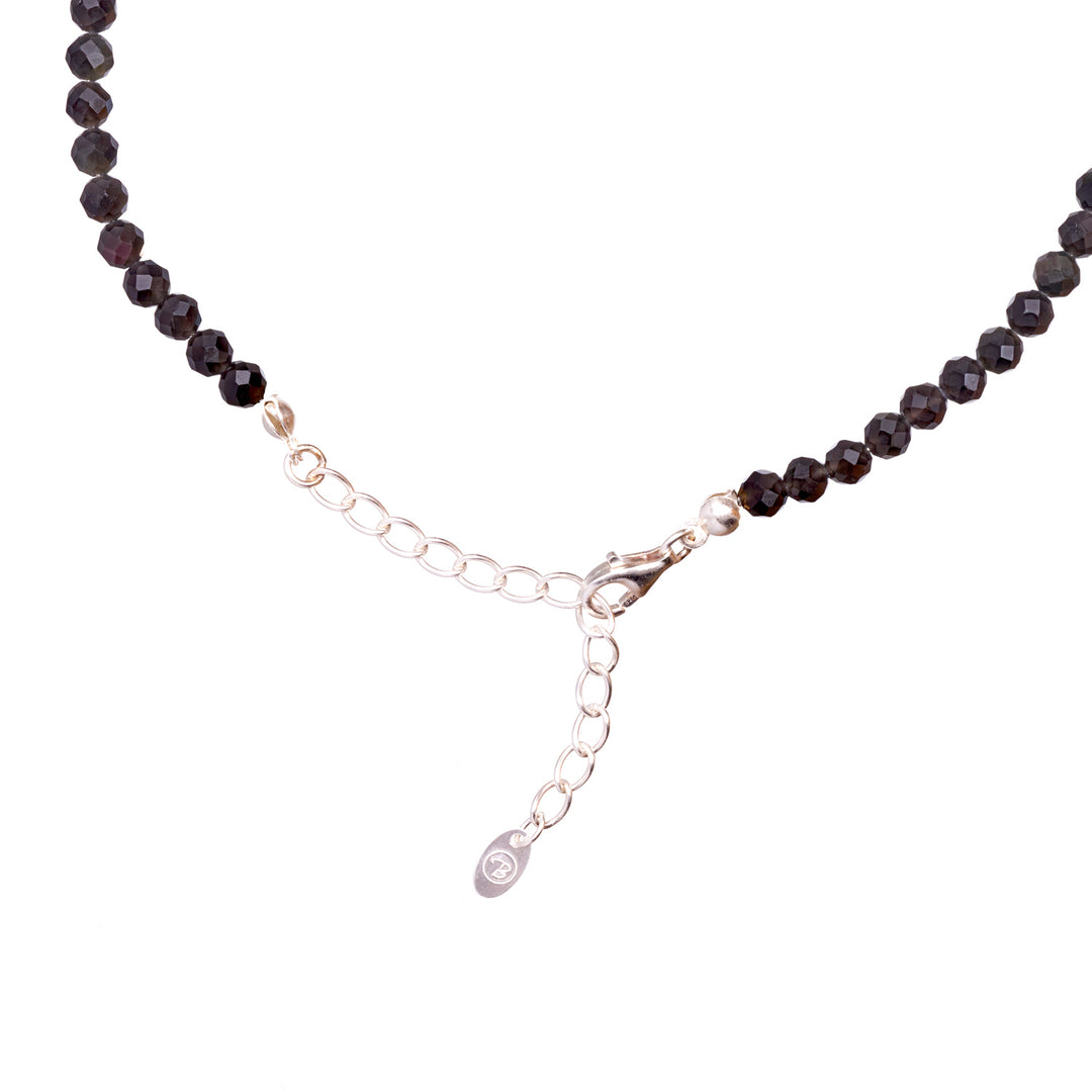 Obsidian Natural Stone Pearl Necklace