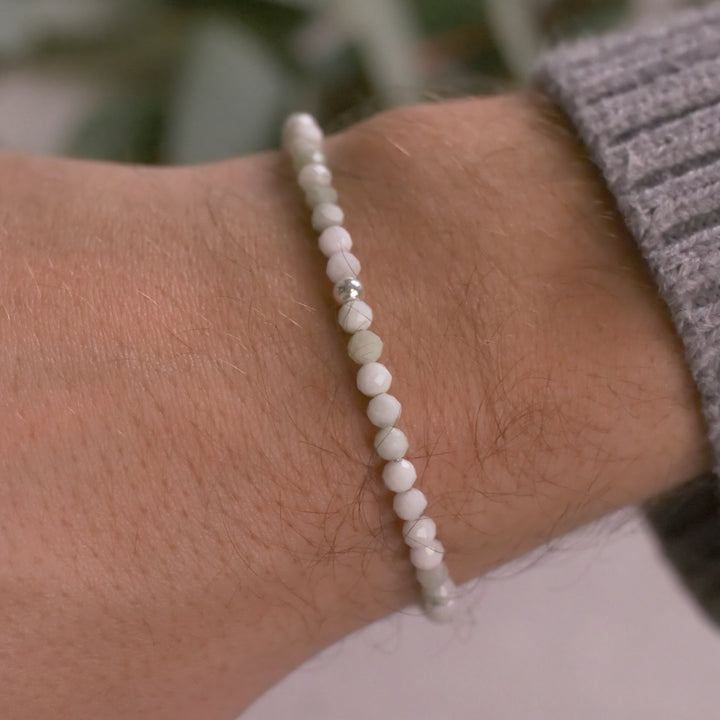 Jade Naturstein Perlen Armband mit Verschluss