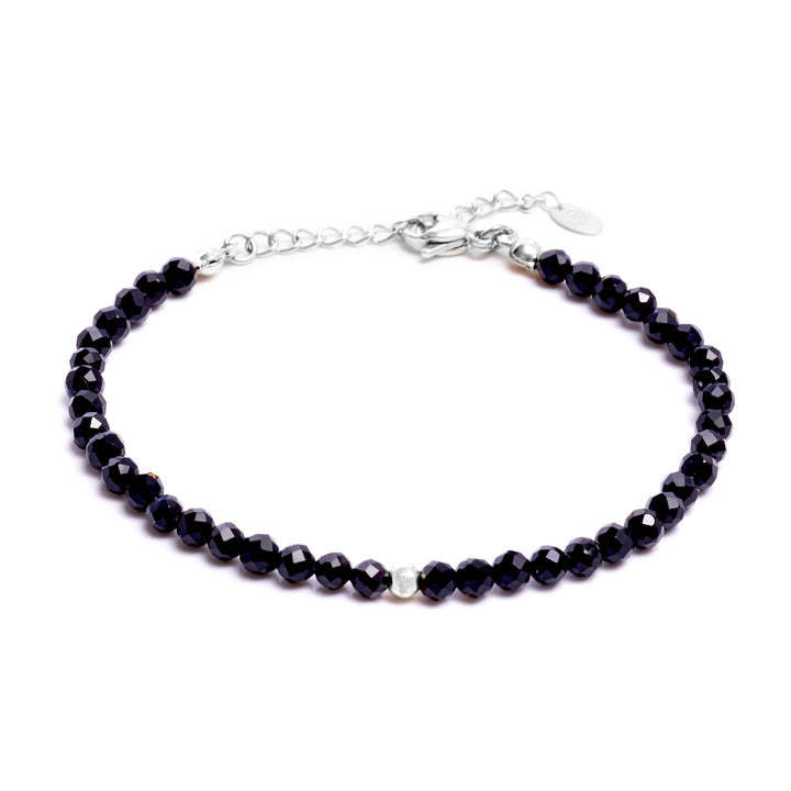 Obsidian Naturstein Perlen Armband mit Verschluss