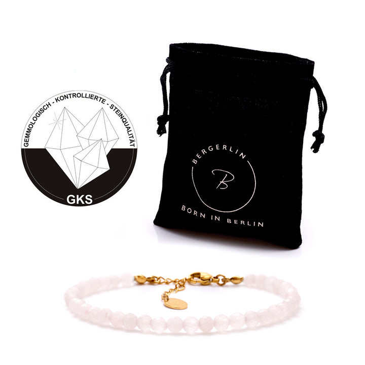 Rose Quartz Natural Stone Pearl Anklet with Clasp (Quartzite, Color Treated)