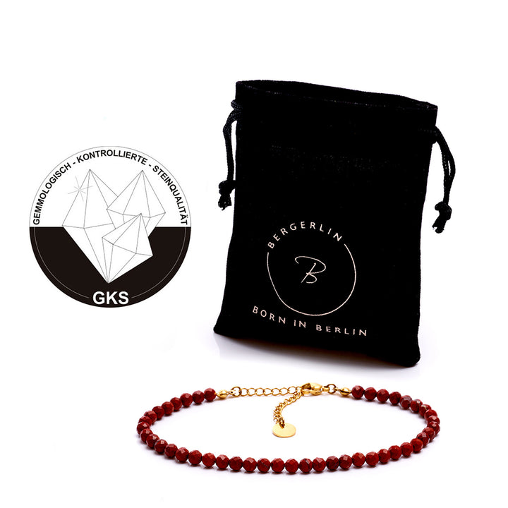 Jasper Natural Stone Pearl Anklet with  Clasp