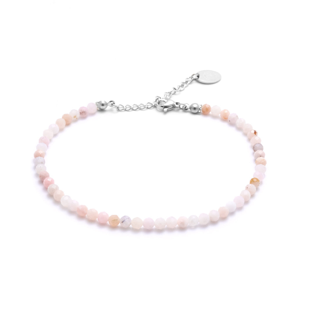 Opal Naturstein Perlen Fußkette mit Verschluss