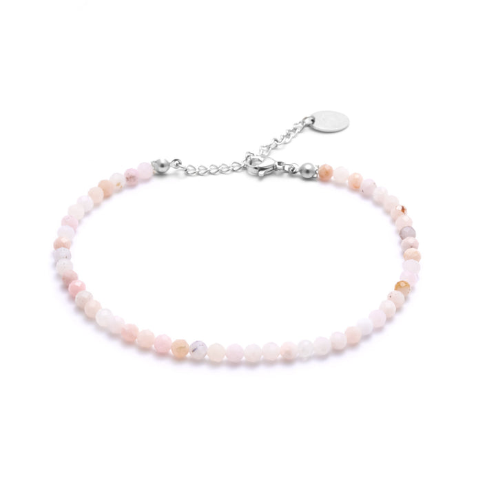 Opal Naturstein Perlen Fußkette mit Verschluss