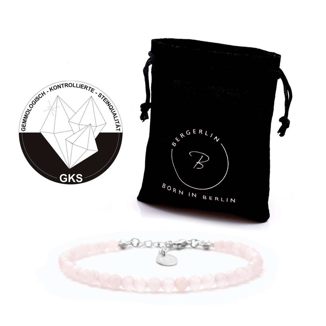 Rose Quartz Natural Stone Pearl Anklet with Clasp (Quartzite, Color Treated)