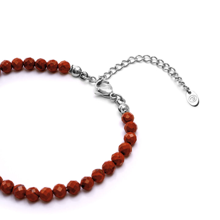 Jasper Natural Stone Pearl Anklet with  Clasp