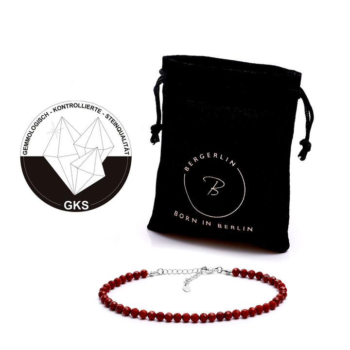 Jasper Natural Stone Pearl Anklet with  Clasp