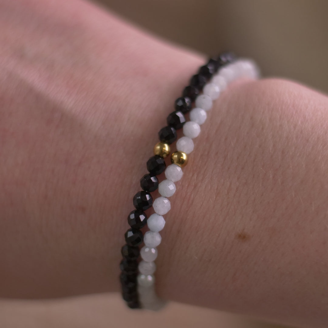 Aquamarin Naturstein Perlen Armband mit Verschluss