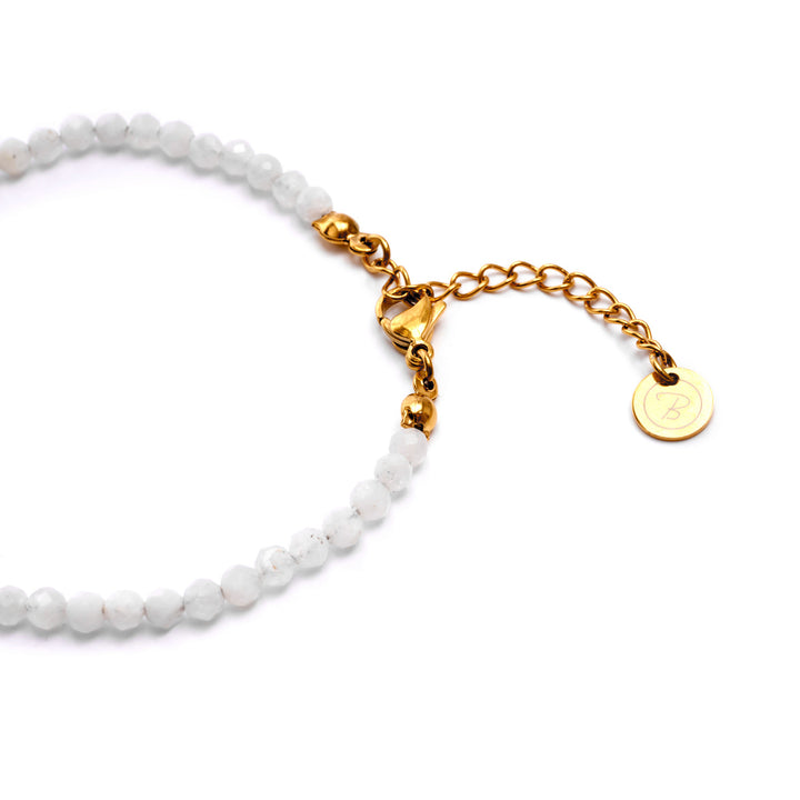 Moonstone Natural Stone Pearl Anklet with Clasp