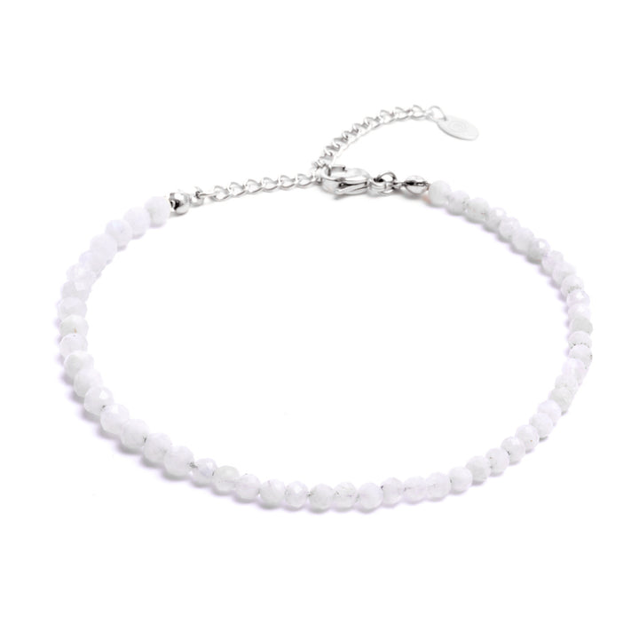 Moonstone Natural Stone Pearl Anklet with Clasp