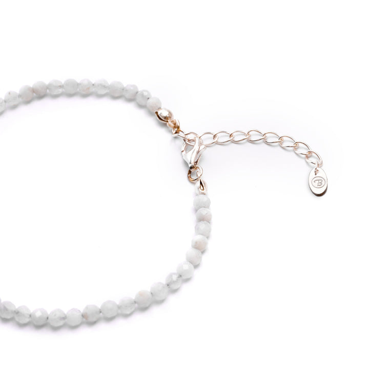 Moonstone Natural Stone Pearl Anklet with Clasp