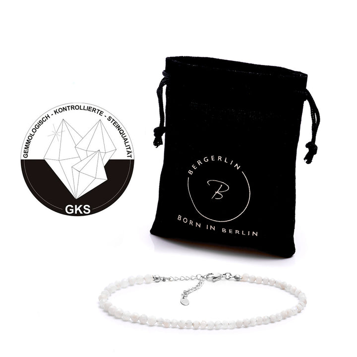 Moonstone Natural Stone Pearl Anklet with Clasp