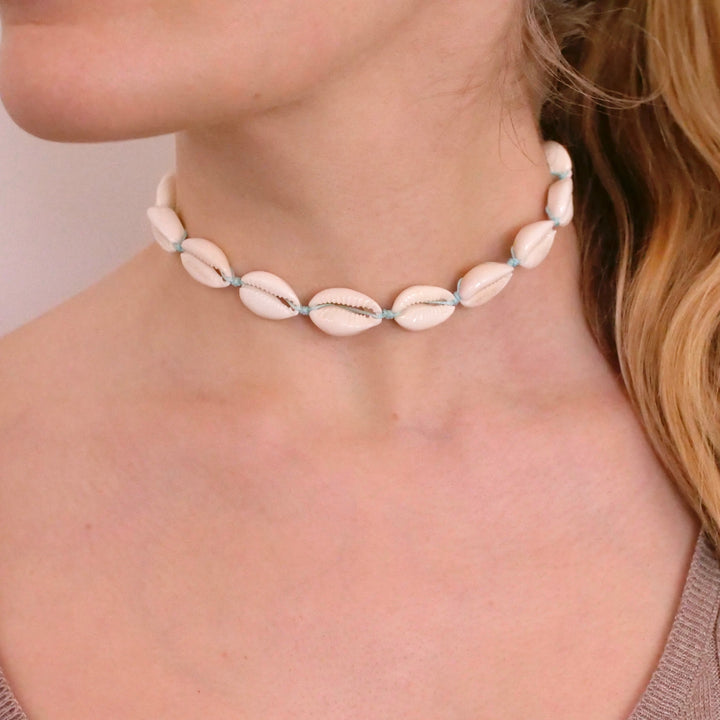 Muschel Halskette Choker mit Verschluss