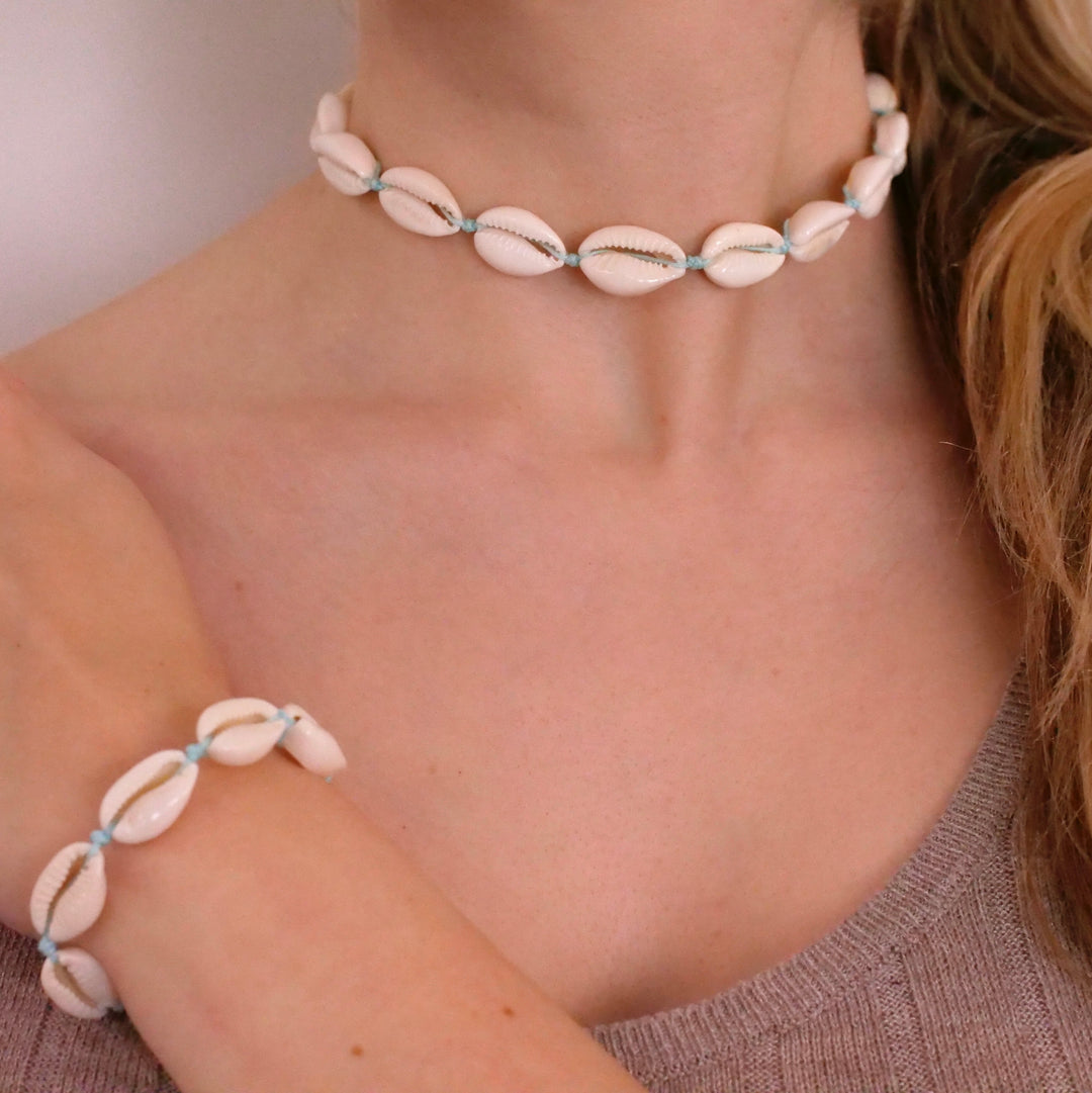 Muschel Halskette Choker mit Verschluss